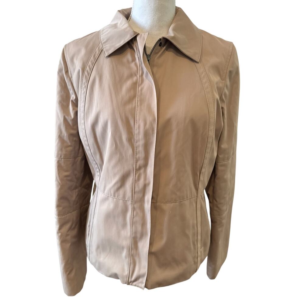 Ann Taylor Short Rain Coat Tan M